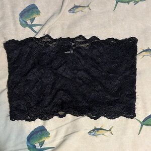 Bozzolo Black Lace Tube Top